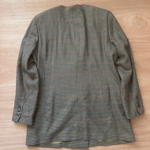 VTG Charter Club 100% wool jacket blazer size 8 houndstooth double breasted - Picture 5 of 5